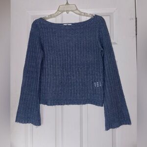 BP Blue Ribbed Women's Sweater